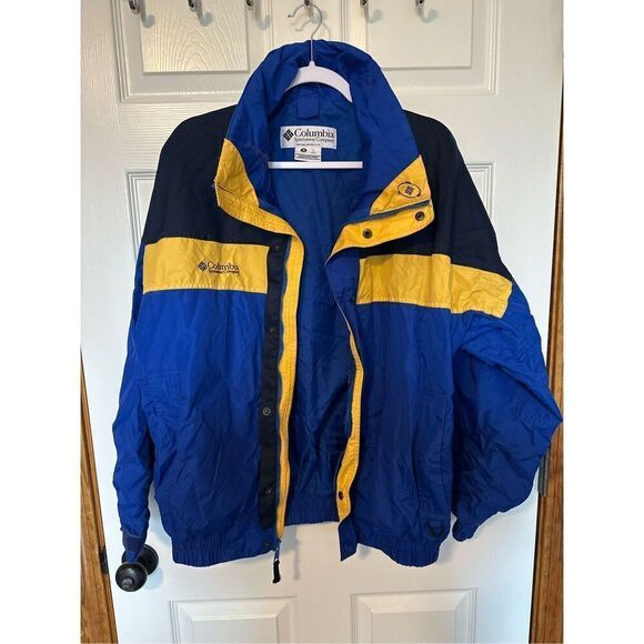 Vintage Columbia Sportswear Company Bugaboo Blue Yellow Black Mens Medium Jacket - Picture 1 of 9